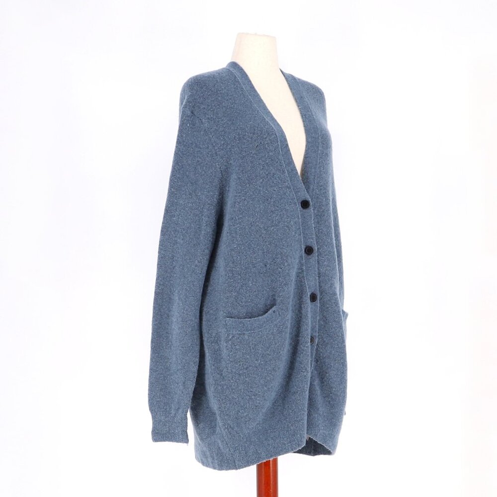 NWT J.CREW Stretch Bouclé Cardigan Sweater in Heather Lagoon Blue Boucle Size XL - Picture 3 of 10